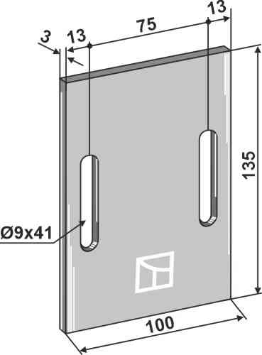 Afskraber for pakkevalse 51-l104