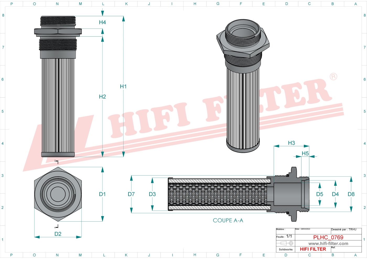 Hydraulic filter passend voor case 84100813