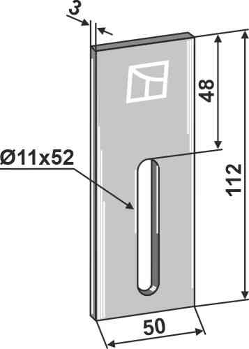 Abstreiferblech für packerwalzen 51-s100