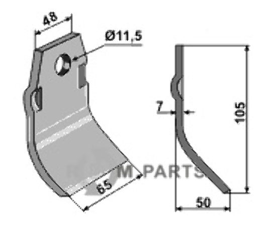 RDM Parts Klinge geeignet für Spragelse-Mica 112400