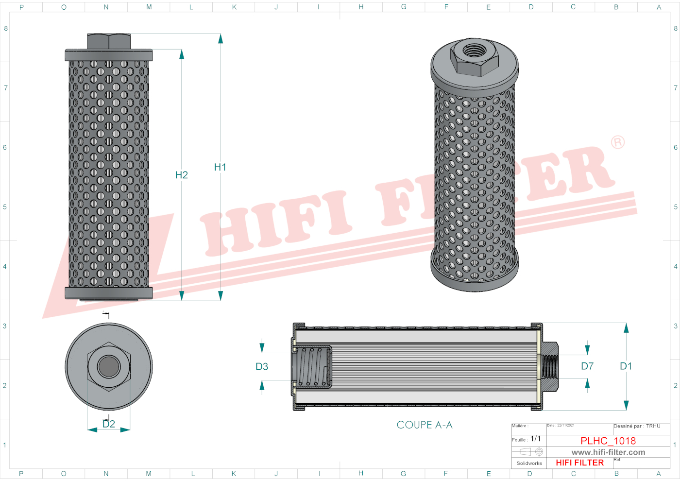 Hydraulic filter passend voor xcmg 803079928
