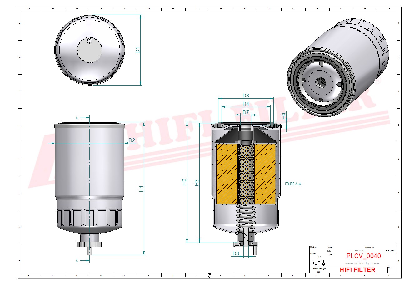Fuel filter passend voor sampiyon cs 0049 m
