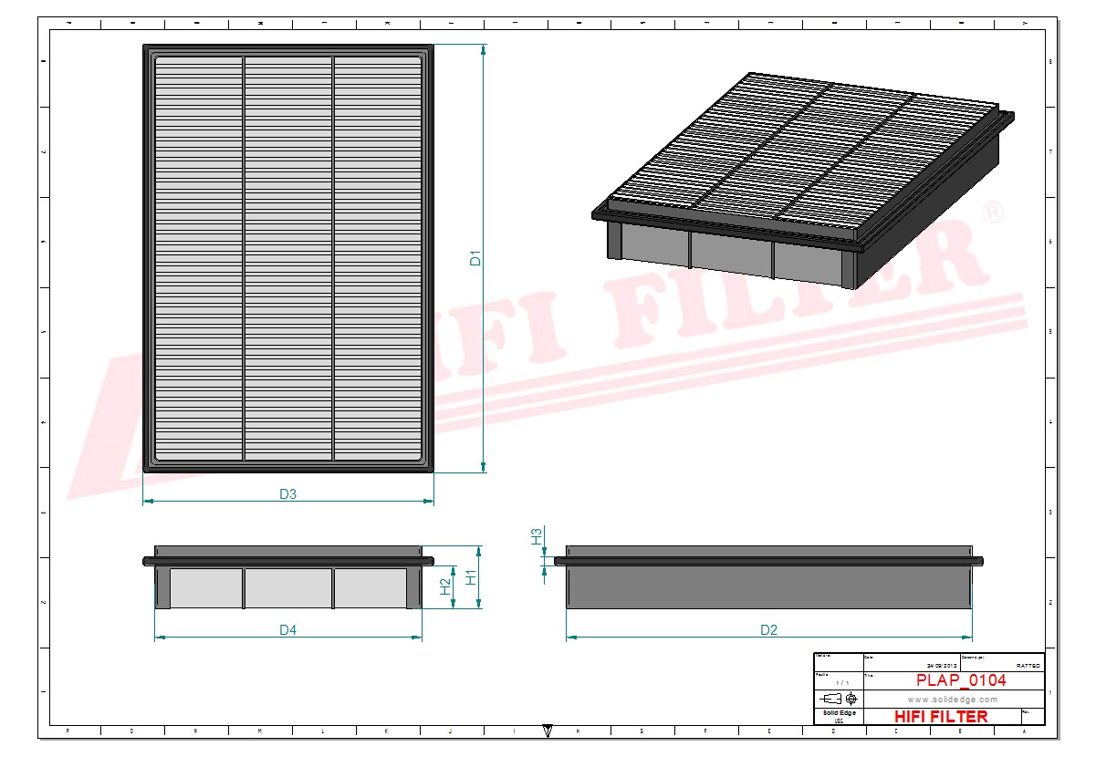 Air filter passend voor mann c 24003