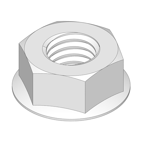 Nut - 8mm x 1.25 flanged