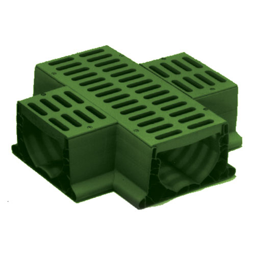 Channel cross - 4" green