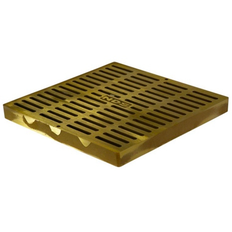Square grate - 9" brass