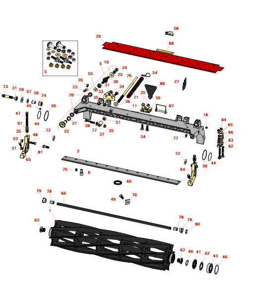 Toro Reelmaster 7000-d 32in dpa cutting unit - model 03727