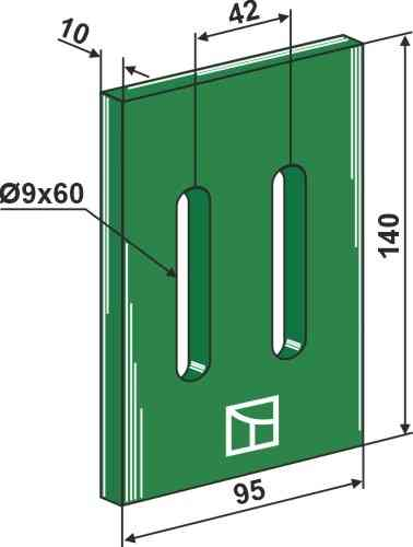 Greenflex kunststof afstrijker voor pakkerrol 53-m202