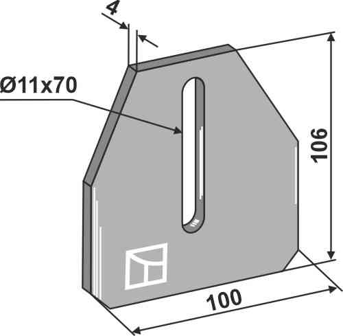 Abstreiferblech für packerwalzen 51-p111