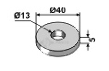 Scheibe Ø40x5xØ13 63-fis-93