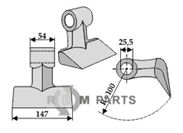 RDM Parts Pruning hammer fitting for Falc 42.06.82