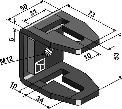 Klem 73mm passend voor Einböck 6350-0150