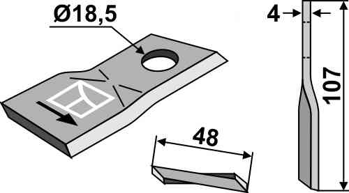 Rotary mower blade fitting for Vicon 902-61559