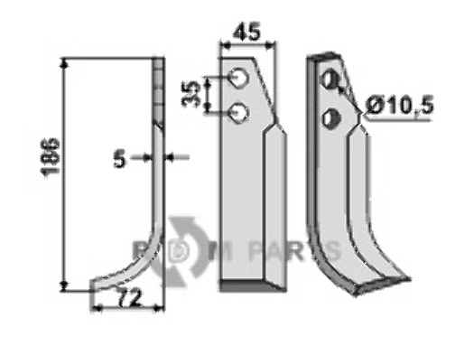 Blade, left model