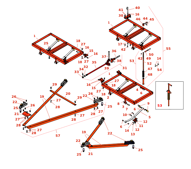 Jacobsen Blitzer Pull Frame Parts