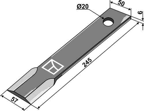 RDM Parts Gerades Messer geeignet für Humus 325-92-625