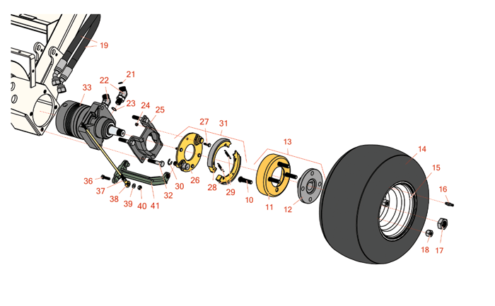 Front wheel and brake parts suitable for your Toro Greensmaster 3250 model 04383 & 04384