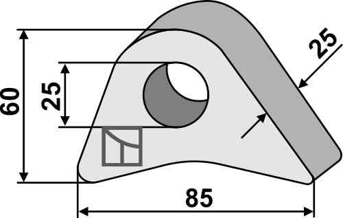 Lock, forged (claw fastening)