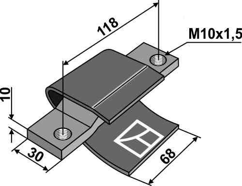 Glijschoen passend voor Kuhn 56808510 Glijschoen passend voor Kuhn 56808510