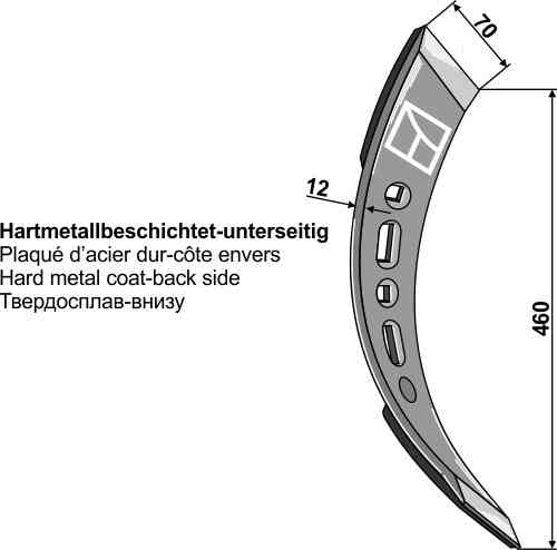 Beitel SK gedraaid rechts, hardmetaal oplassing