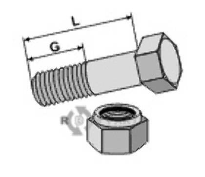 Bout met borgmoer - m10x1x30 - 10.9 30-1030