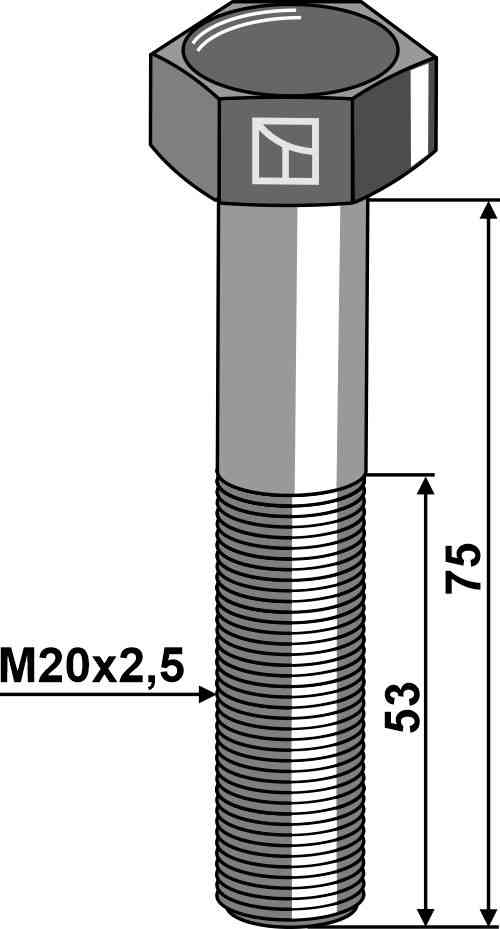 Abscherschraube M20 ohne Mutter geeignet für Lemken 3014603