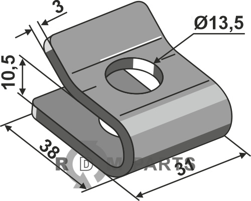 Fixing clamp fitting for Claas 009536432