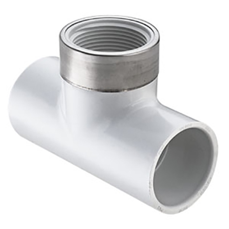 1-1/4 pvc tee (soc x srfpt) sch40