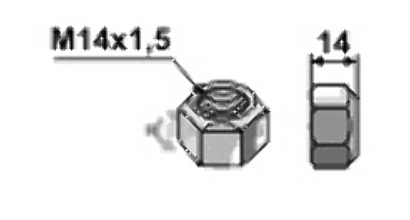 Låsemøtrik m14x1,5 63-bom-94