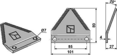 Voermengwagenmes