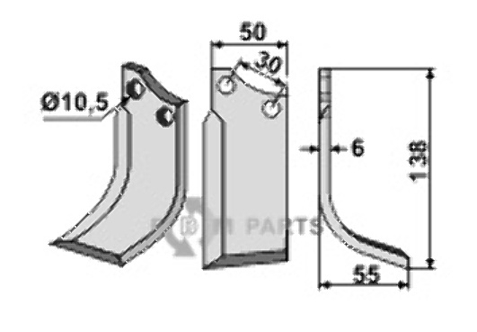 Blade, right model fitting for Badalini F/777