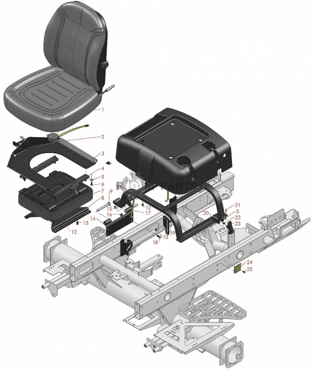 Replacement parts for RM 5210D 5410D 5510D & 5610D Seat