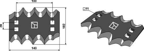 Food mixer knives, left fitting for Faresin 30845.8750 Food mixer knives, left fitting for Faresin 30845.8750