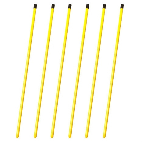 Fiberglass handles - 72" yellow set/6 Fiberglass handles - 72" yellow set/6
