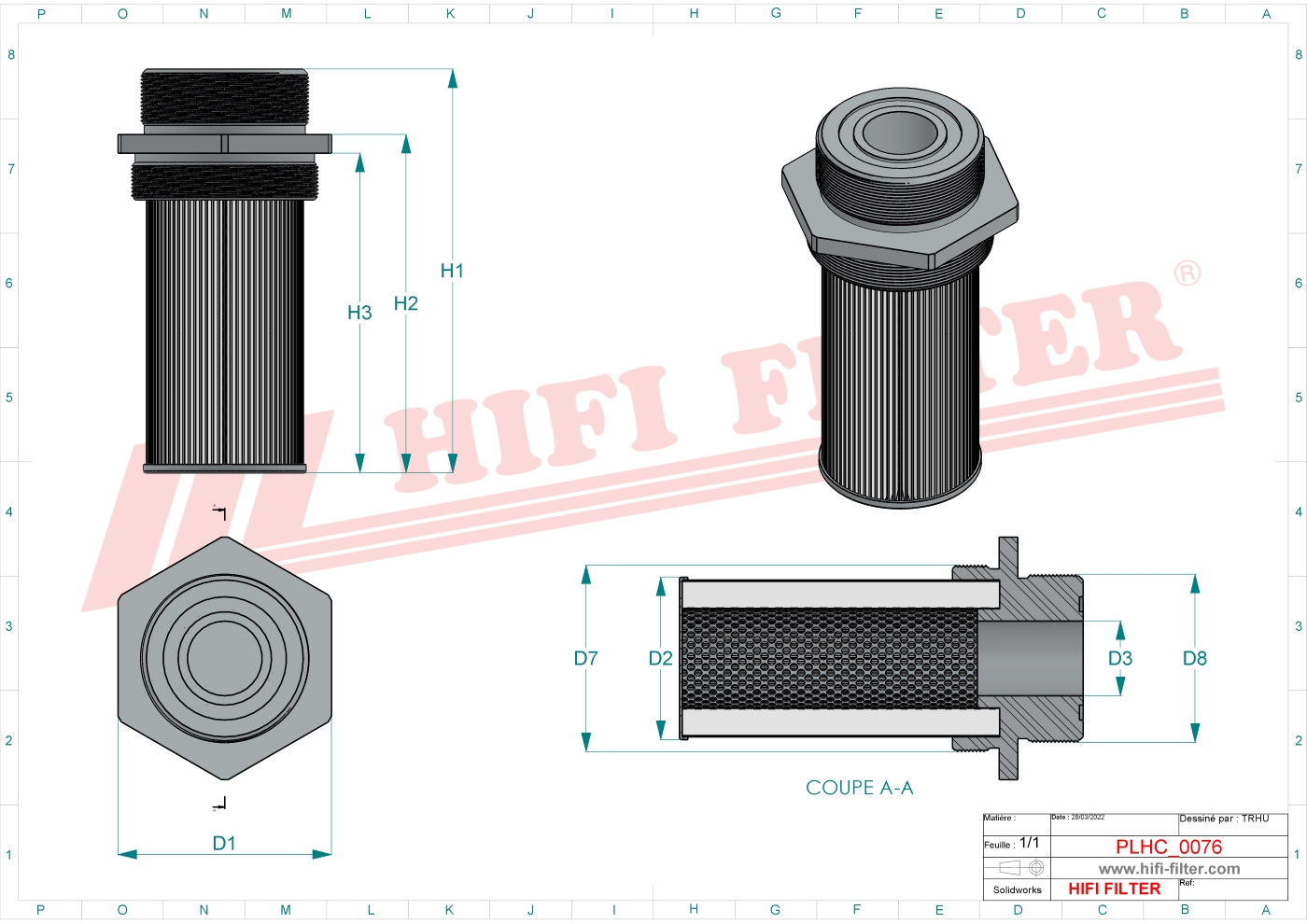 Hydraulic filter passend voor granit 1200507219