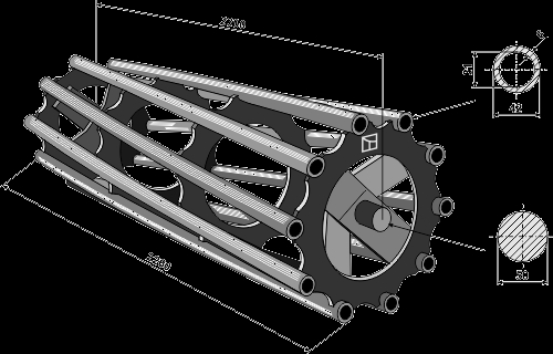 Tubular packer roller 2300