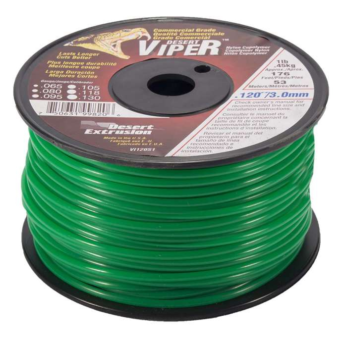 Trimmer line viper™ round green .120" / 3.0mm