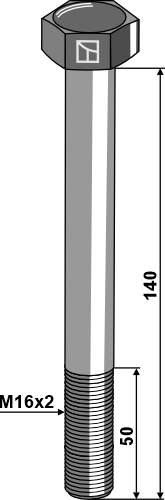 Shear bolt M16 without nut Shear bolt M16 without nut
