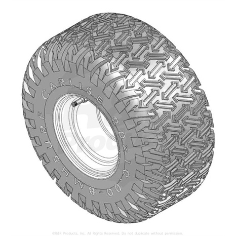 Tire w/Wheel Assy - White