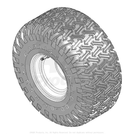 Tire & wheel - 20x10.00-8 nhs (4 ply) carlisle turf trac r/s Tire & wheel - 20x10.00-8 nhs (4 ply) carlisle turf trac r/s