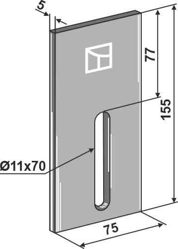 Abstreiferblech für packerwalzen 51-l300