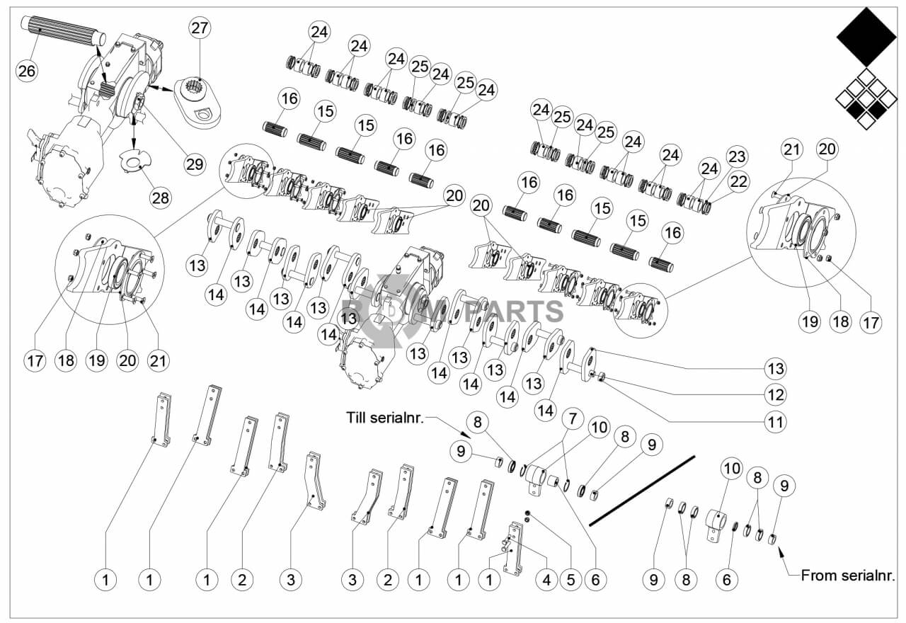 Replacement parts for VD7120 Krukas