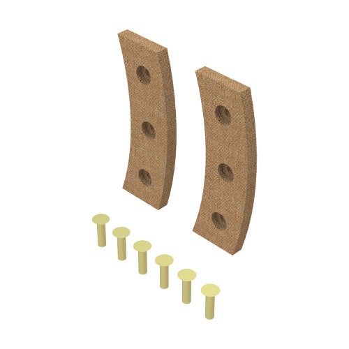 Lining - brake 2pcs w/rivets