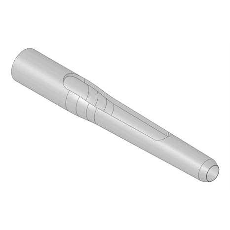 Alloy hollow side-eject tine - .750mt x 5.550l x .540od