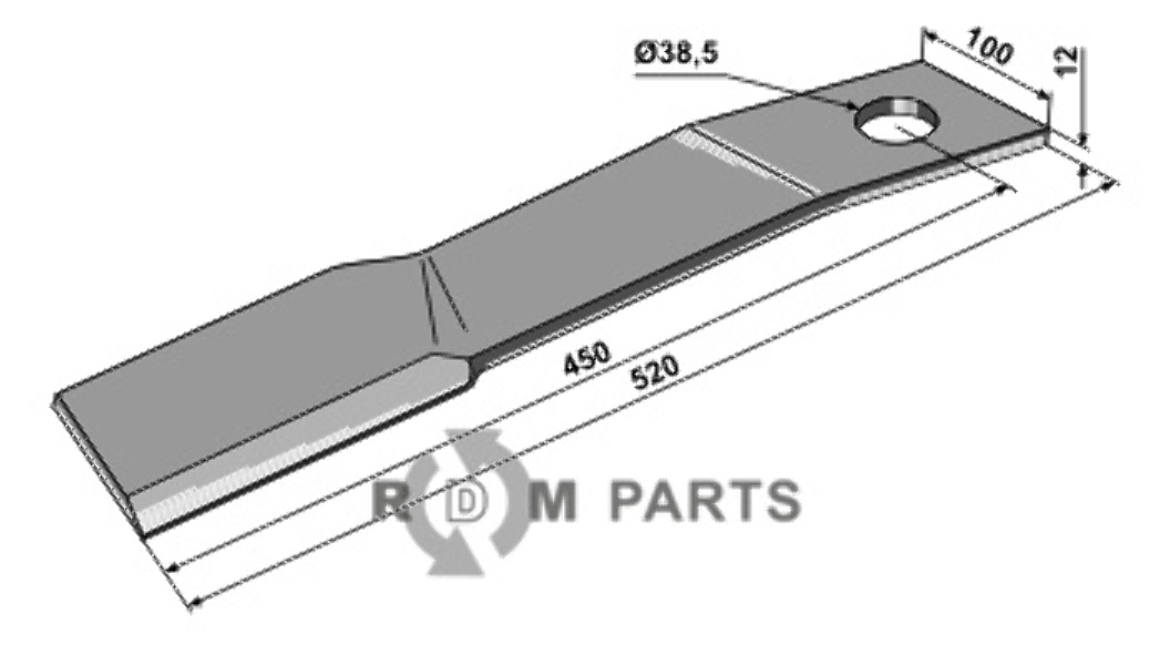 RDM Parts Blade - left fitting for Schulte 401067