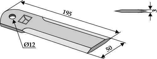 Counter-blade fitting for Claas 0000600300