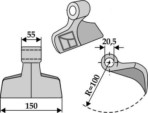 RDM Parts Hamerklepel passend voor Agrimaster 3001119