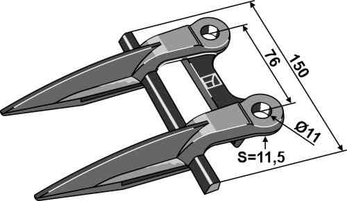 Doppelfinger geeignet für Claas 676235