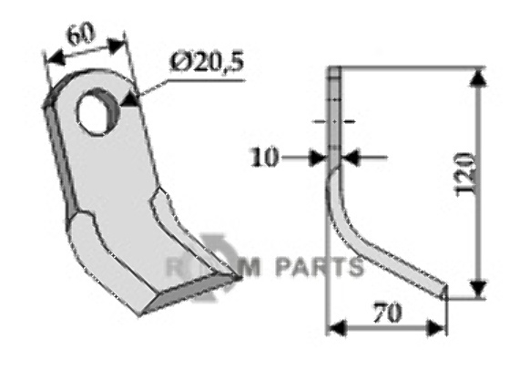 RDM Parts Y-blade fitting for Zappator 56000421