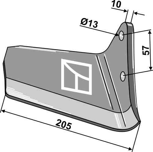 Vleugelschaar - rechts passend voor Väderstad 447150 / als paar  449859
